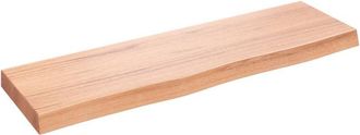 vidaXL Piano Bagno Marrone 100x30x(2-6) cm Legno Massello Trattato vidaXL