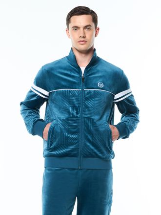 Sergio Tacchini Debossed Orion Velour Track Jacket