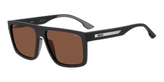 BOSS 1956/G/S Asian Fit Polarized 807/47 Mens Sunglasses Black Size 58