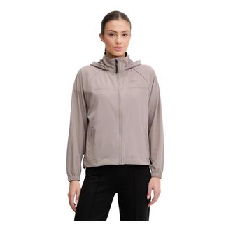 DKNY Dkny - Logo Hooded Short Jacket - Dames - Jassen - Grijs - Maat: M Poliester
