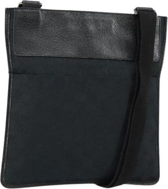 Gucci Pre-owned Vintage Canvas Cross Body Tas - Dames - Vintage Schoudertas - Zwart - ONE Size - Vintage