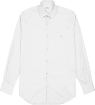 Brooksfield Katoenen Overhemd Modern Fit Lange Mouw - Heren - Casual Overhemden - Wit - M - Katoen - Overhemden