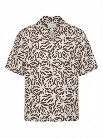 Prada Striped Cotton And Silk Bowling Shirt