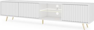 Selsey Selsey - Bello - Mueble De Tv - De Pie - Blanco - 175 Cm - Moderno - Con Led