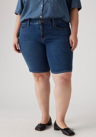 Levi's Plus Shorts LEVIS PLUS PL SHAPING BERMUDA DA, Damen, Gr. 16 (48), N-Gr, clever girl short pl, Web, Obermaterial: 80% Baumwolle, 19% Polyester, 1% Elasthan,