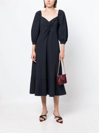Cinq &agrave; Sept Kristina Midi Dress In Navy