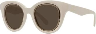 Loewe Zonnebril - Dames - Zonnebrillen - Wit - 51 MM - Accessoires