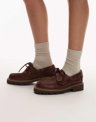 Clarks Cleyhill - Scarpe da barca marrone scuro