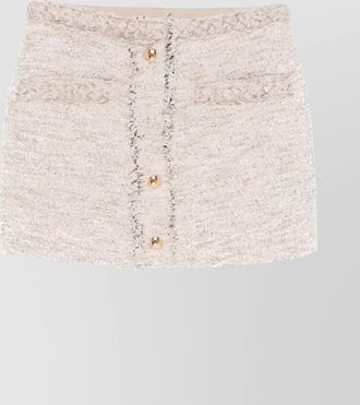 Isabel Marant mini skirt with braided trim and textured fabric