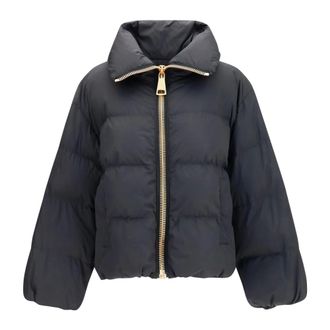Balmain Chaqueta Acolchada de Cuello Alto - Jackets - Mujer - Negro - S