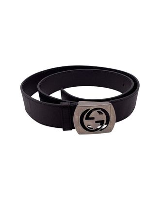 Gucci Gg Buckle Leather Belt (Authentic Pre-Loved)
