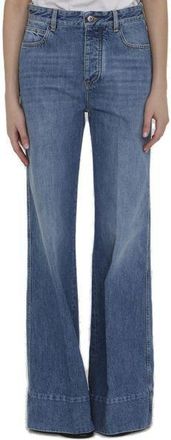 Bottega Veneta Womens High-waist Wide-leg Jeans - Light Blue Cotton - Size EU 40 (Womens)