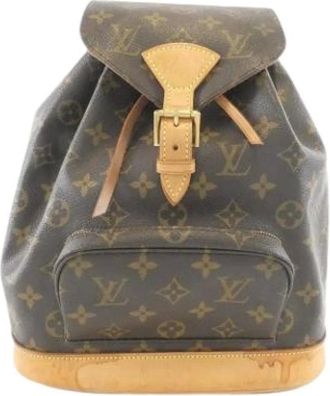 Louis Vuitton Pre-owned Backpacks, female, Brown, Size: ONE SIZE Pre-owned Canvas Backpack