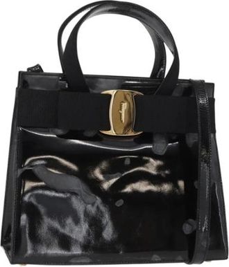 Ferragamo Pre-owned Coated Canvas Handbag - Dames - Vintage Handtas - Zwart - ONE Size - Vintage