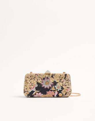 Valentino Garavani Carry Secrets Minaudiere With Apres LHiver Rhinestone Motif Wo