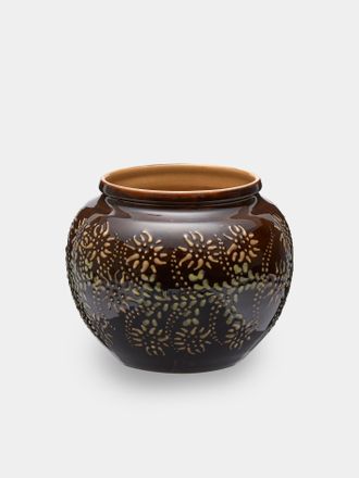 Poterie d'&Eacute;vires Flowers Hand-Painted Ceramic Vase (5in/13cm)