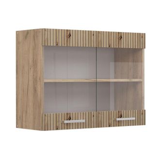 Vicco Mobile da cucina in vetro R-Line, Rovere artigianale, 80 cm Vicco