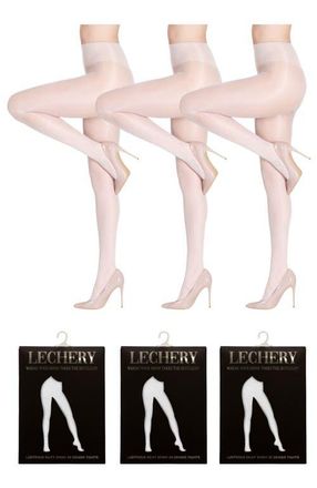 Lechery 3 Pairs of Glossy Sheer Tights in White at Nordstrom, Size Large