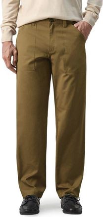 Mango Cotton Utility Pants in Ochre at Nordstrom, Size 34