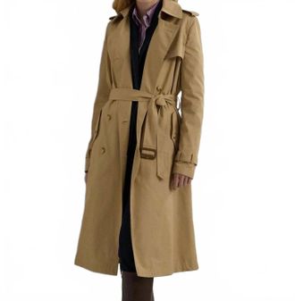Ralph Lauren Twill Trench Coat In Birch Tan