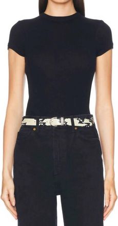 Enza Costa Cashmere Cap Sleeve Crewneck Top In Black