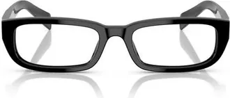 Prada 54mm Rectangle optical glasses in Black at Nordstrom