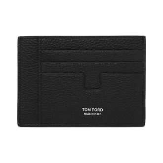 Tom Ford Accessoires, Heren, Zwart, ONE Size, Leer, Grain Leather Classic Bifold Portemonnee