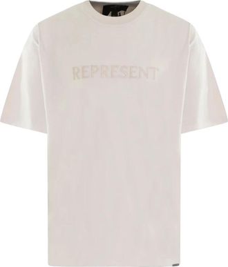Represent Geborduurd Serif T-shirt Grijs - Heren - T-shirts - Grijs - XL - Tops