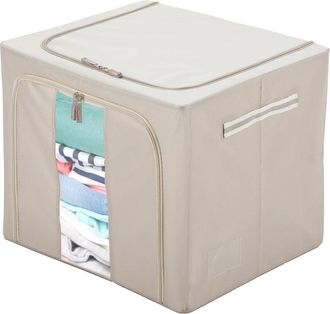 KASANOVA Scatola armadio 50x40x40 cm doppia cerniera tortora