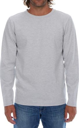 PX Los Angeles Textured Long Sleeve Crewneck T-Shirt in Oatmeal Heather at Nordstrom Rack, Size Xx-Large