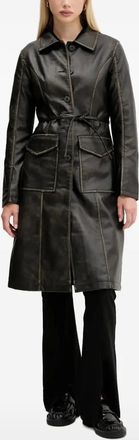 Desigual Cappotto con cintura - Nero