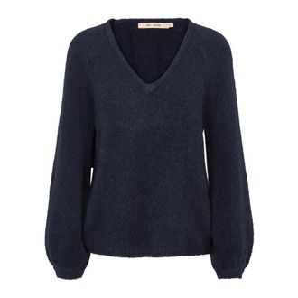 Rue de Femme RUE de FEMME, V-neck Knitwear, female, Blue, XL, Knitwear Vala Knit Midnight