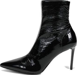 Prada (WMNS) PRADA 90mm Patent Leather Effect Ankle Boots Black 1T003M_3LBK_F0002_F_B085