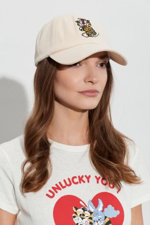 Kenzo Cap With Patch, Unisex, Cream