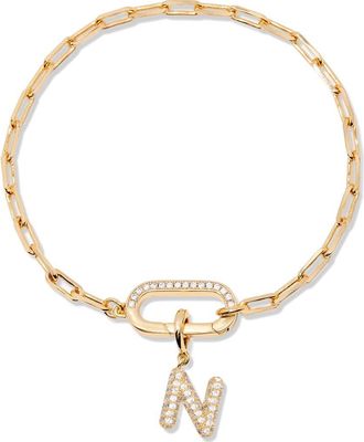 Brook & York Petra Initial Charm Bracelet in Gold N at Nordstrom