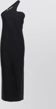 Sportmax one-shoulder maxi dress metal hardware