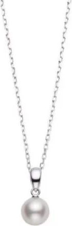 Mikimoto 7mm A+ grade Akoya Cultured Pearl Pendant in 18K White Gold