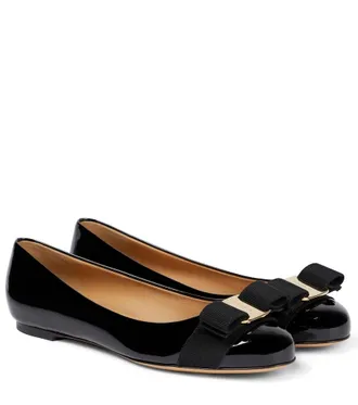 Ferragamo Varina patent leather ballet flats