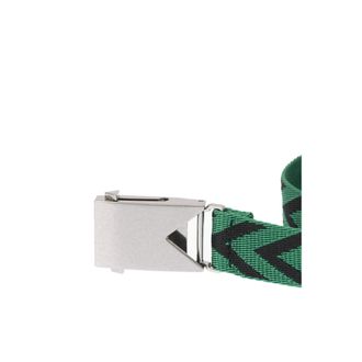 Bottega Veneta Geometric Chevron Polyester Belt - Green