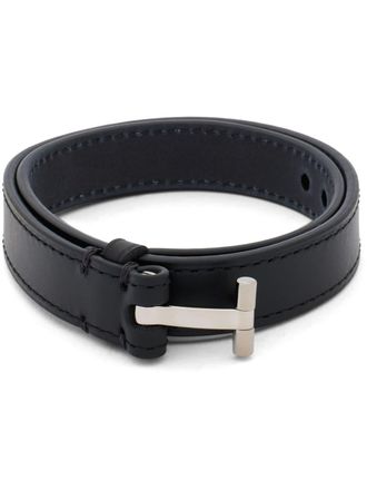 Tom Ford Bracciale in pelle - Nero