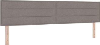 vidaXL vidaXL Headboard Height Adjustable with Headboard Taupe 200 cm Fabric