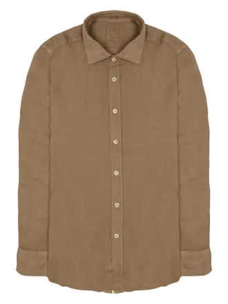 120% Lino Slim-Fit Linen Button-Down Casual Shirt