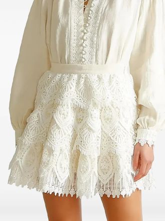 IXIAH Wildflower mini skirt - White