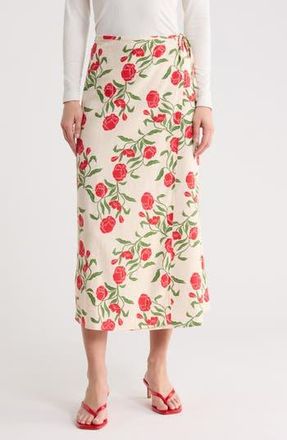 Scotch & Soda Floral Wrap Skirt in Whitecap Floral Print at Nordstrom Rack, Size Medium