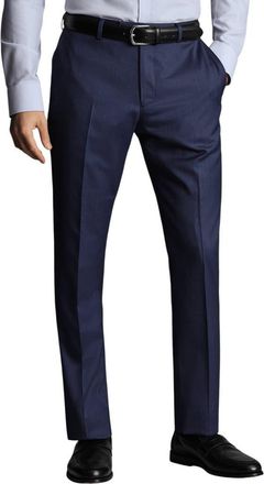 CHARLES TYRWHITT Ultimate Performance Sharkskin Suit Trousers in Royal Blue at Nordstrom, Size 3030