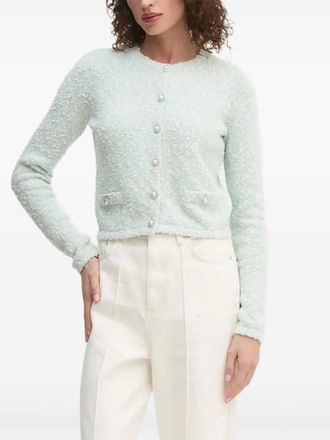 Guess Co buttoned bouclé cardigan - Green