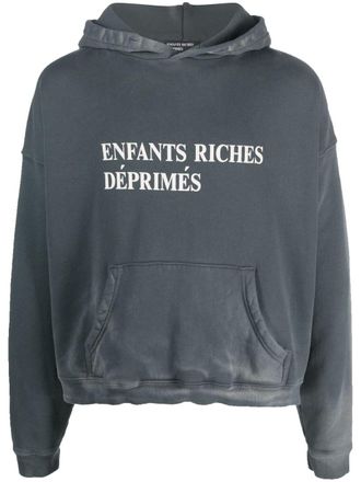Enfants Riches Deprimes logo-print cotton hoodie - men - Cotton - S - Black