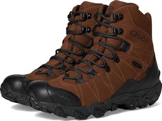 Oboz Footwear Bridger 8 Insulated B-Dry Mens Snow Shoes Grizzly : 10.5 D - Medium, Leather