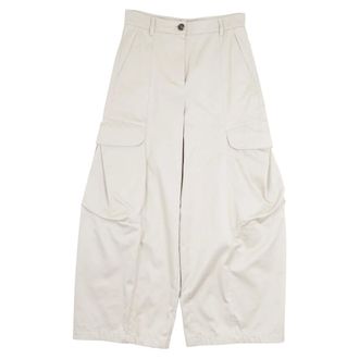 Max Mara Wide Trousers, female, Beige, Size: 2XS Rosatea Wide Trousers