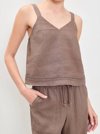 Splendid Stella Linen Tank In Wicker